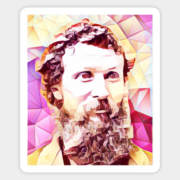 John Muir Pink Portrait | John Muir Artwork 13 Magnet by JustLit